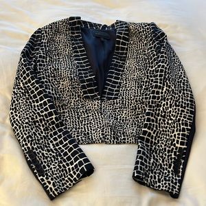 BCBGMAXAZRIA Blur leopard blazer